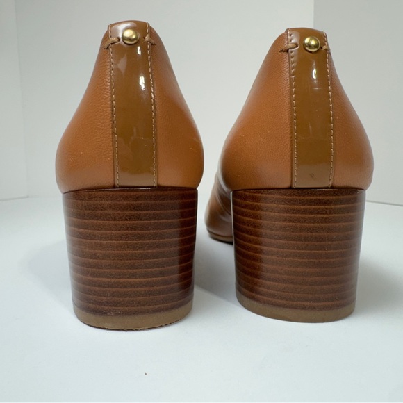 Tory Burch Tan Pumps with Stacked Heel size 7 - Picture 5 of 13